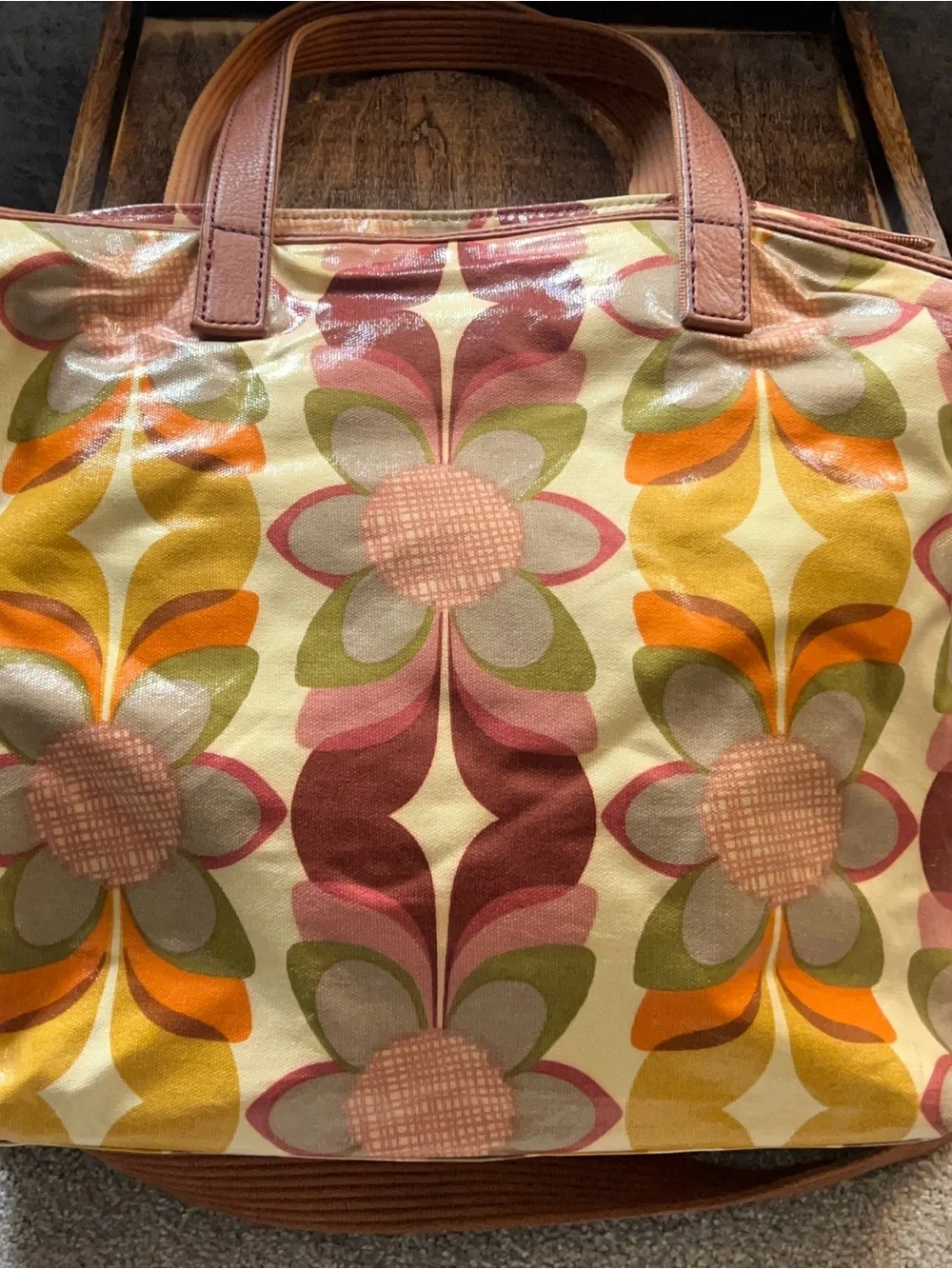 Fossil Key-Per Vintage Floral Multicolor Shoulder Bag - Picture 2 of 3